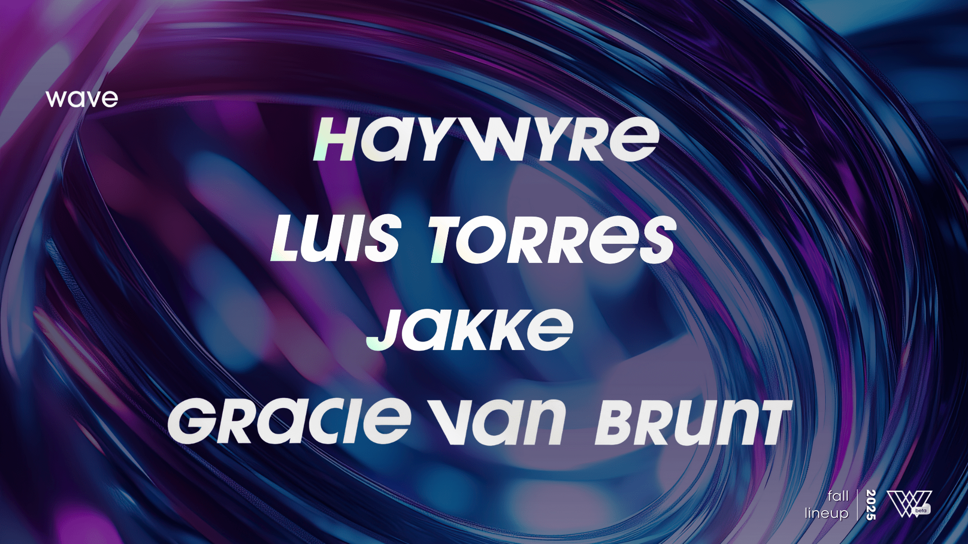 Wave Fall 2025 Artist Lineup